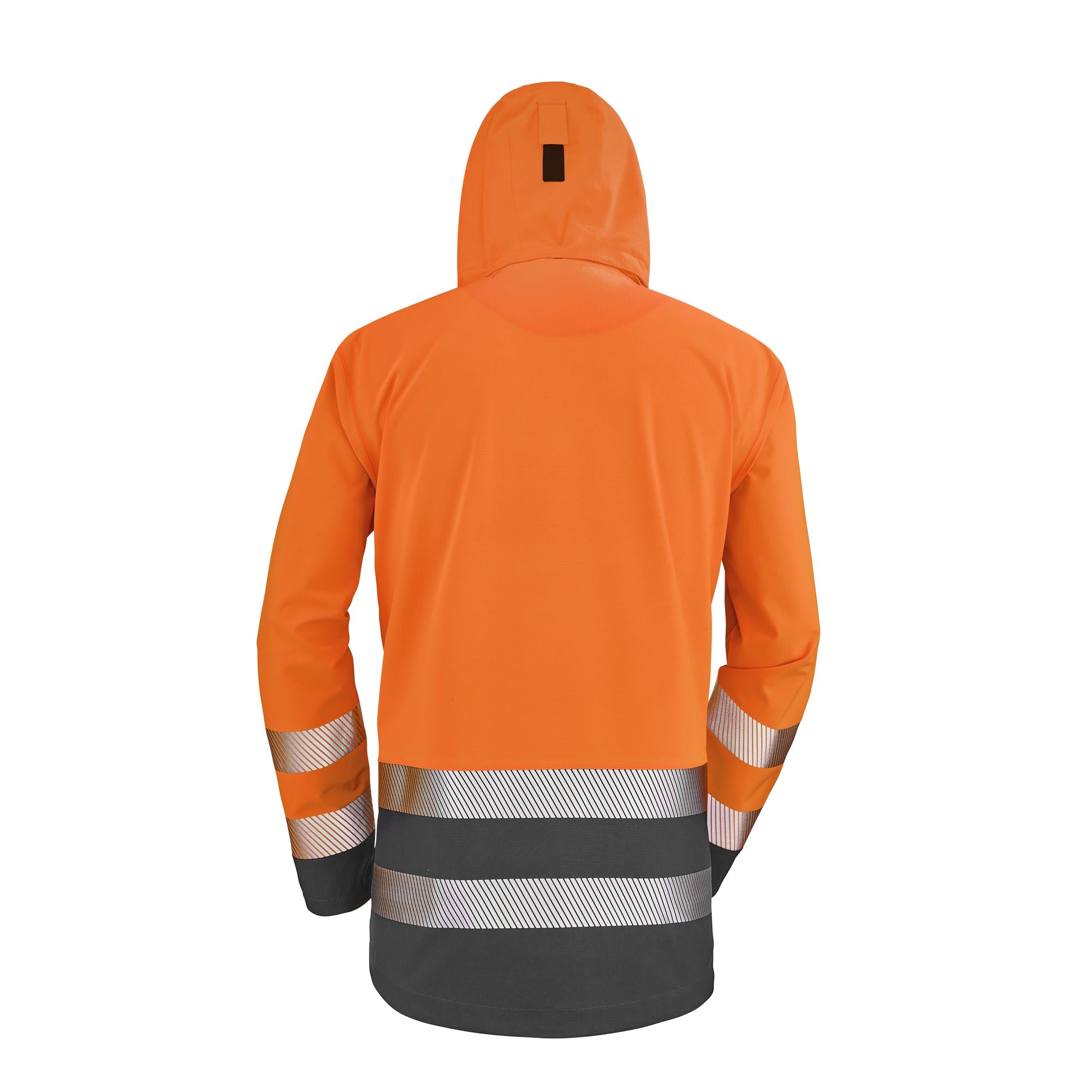 Parka coque ERWIN Orange Fluo / Gris Charcoal Haute Visibilité de la marque Cepovett Safety - Photo dos