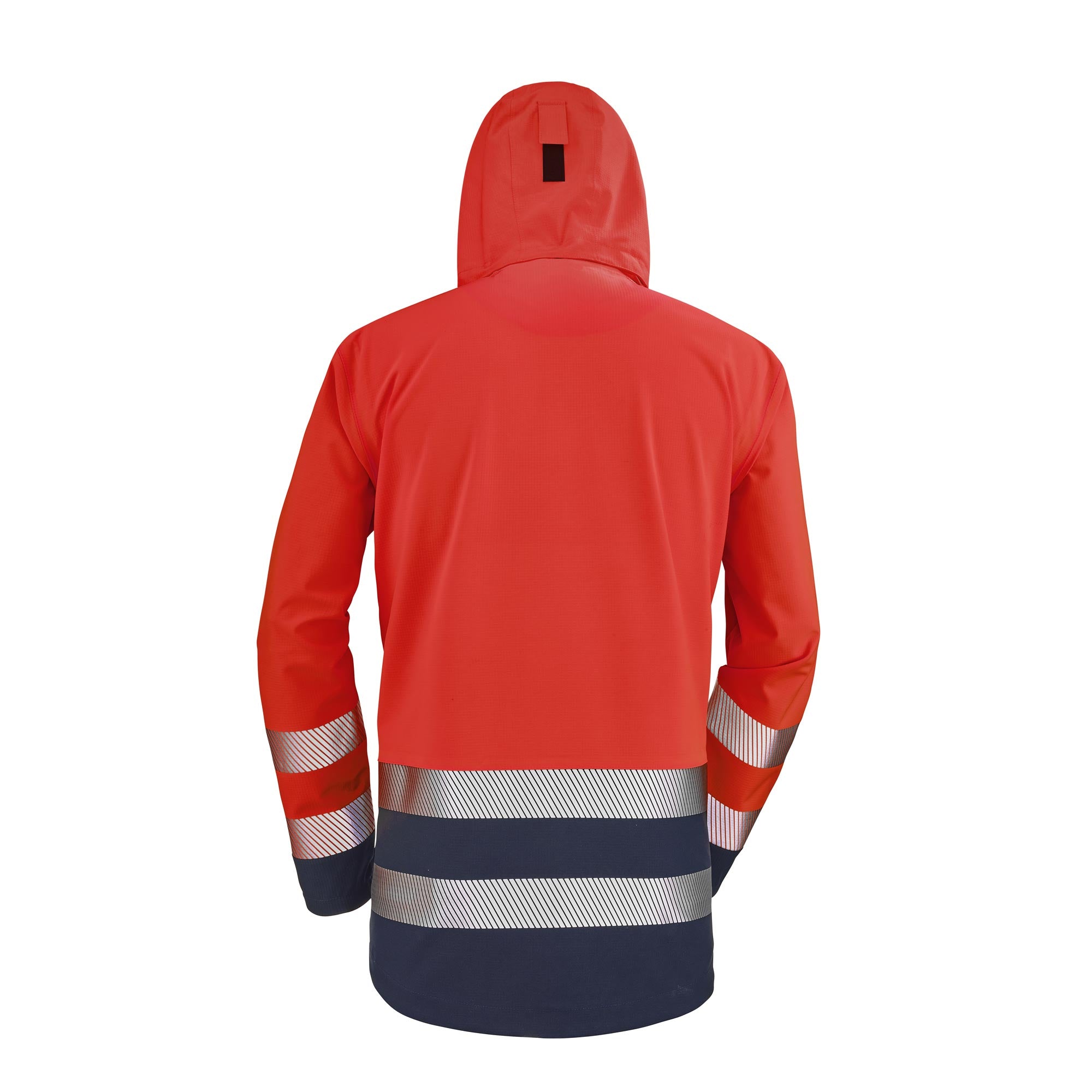 Parka coque ERWIN Rouge Fluo / Navy Haute Visibilité de la marque Cepovett Safety - Photo dos