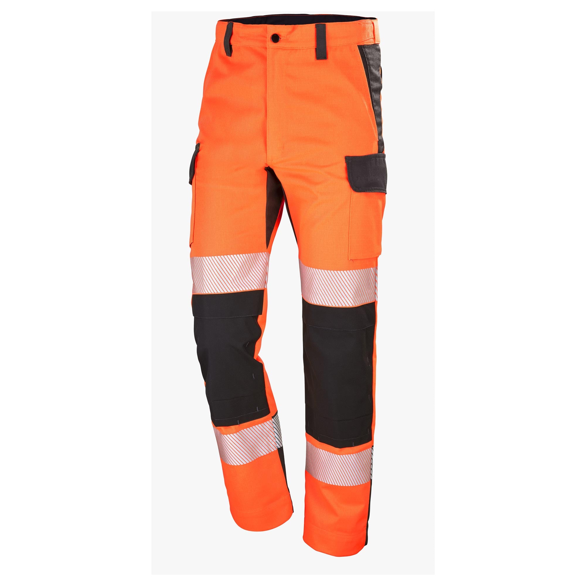 Pantalon FLUO ADVANCED Rouge Fluo / Gris Charcoal Haute Visibilité de la marque Cepovett Safety - Photo 3/4