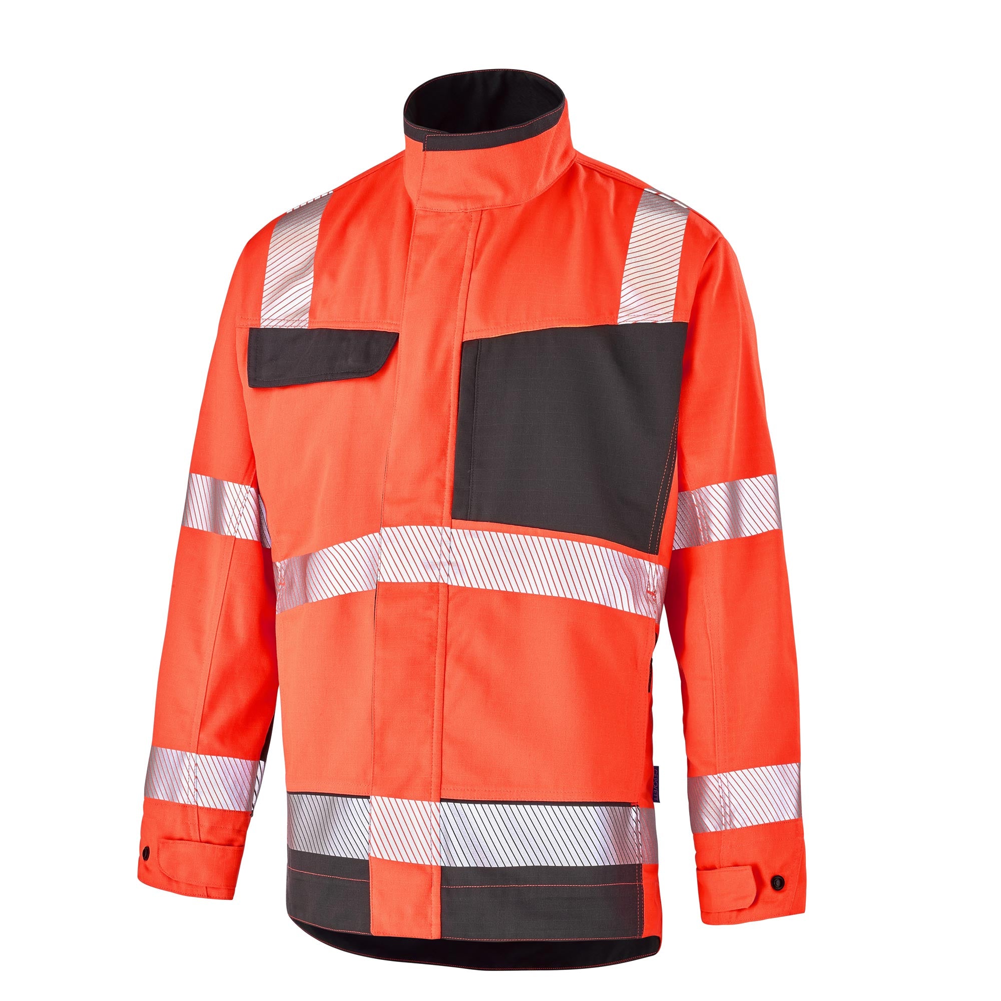 Blouson FLUO ADVANCED Rouge Fluo / Gris Charcoal Haute Visibilité de la marque Cepovett Safety - Photo 3/4