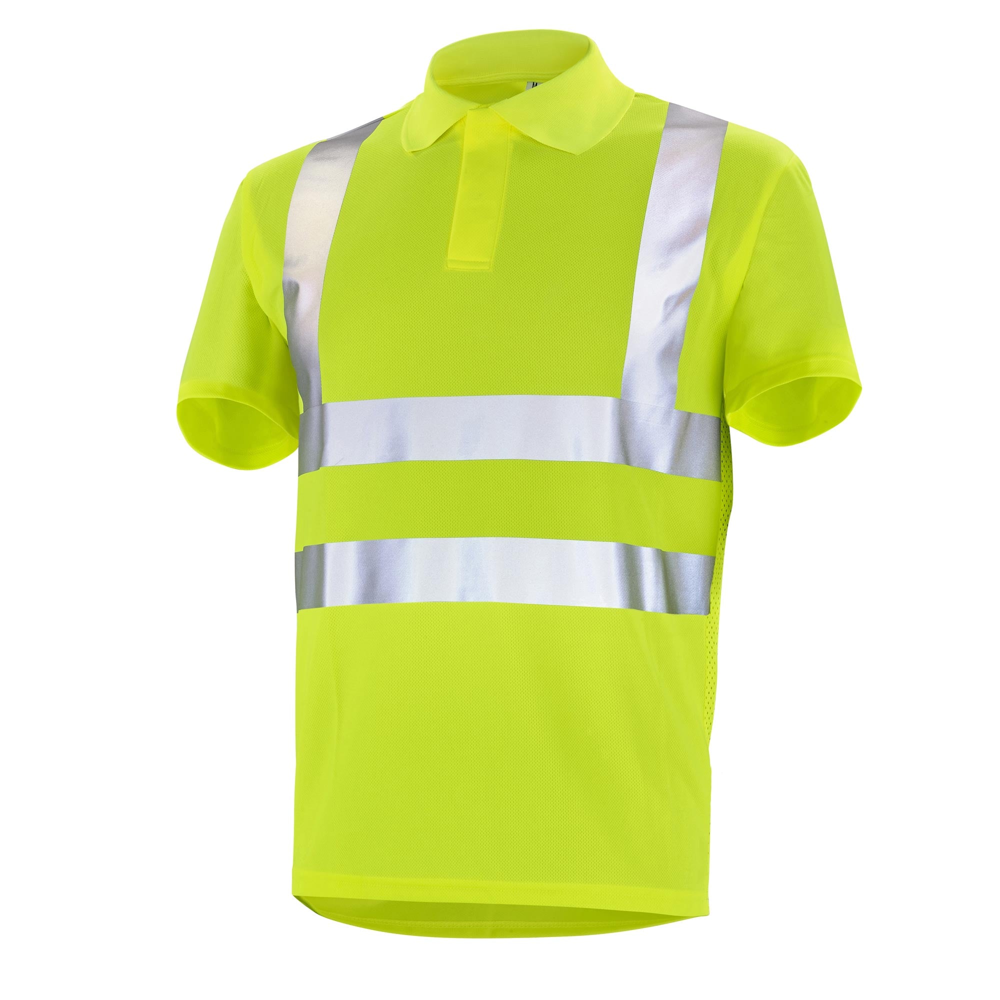 Polo manches courtes FLUO BASE 2 Jaune Fluo Haute Visibilité de la marque Cepovett Safety - Photo 3/4