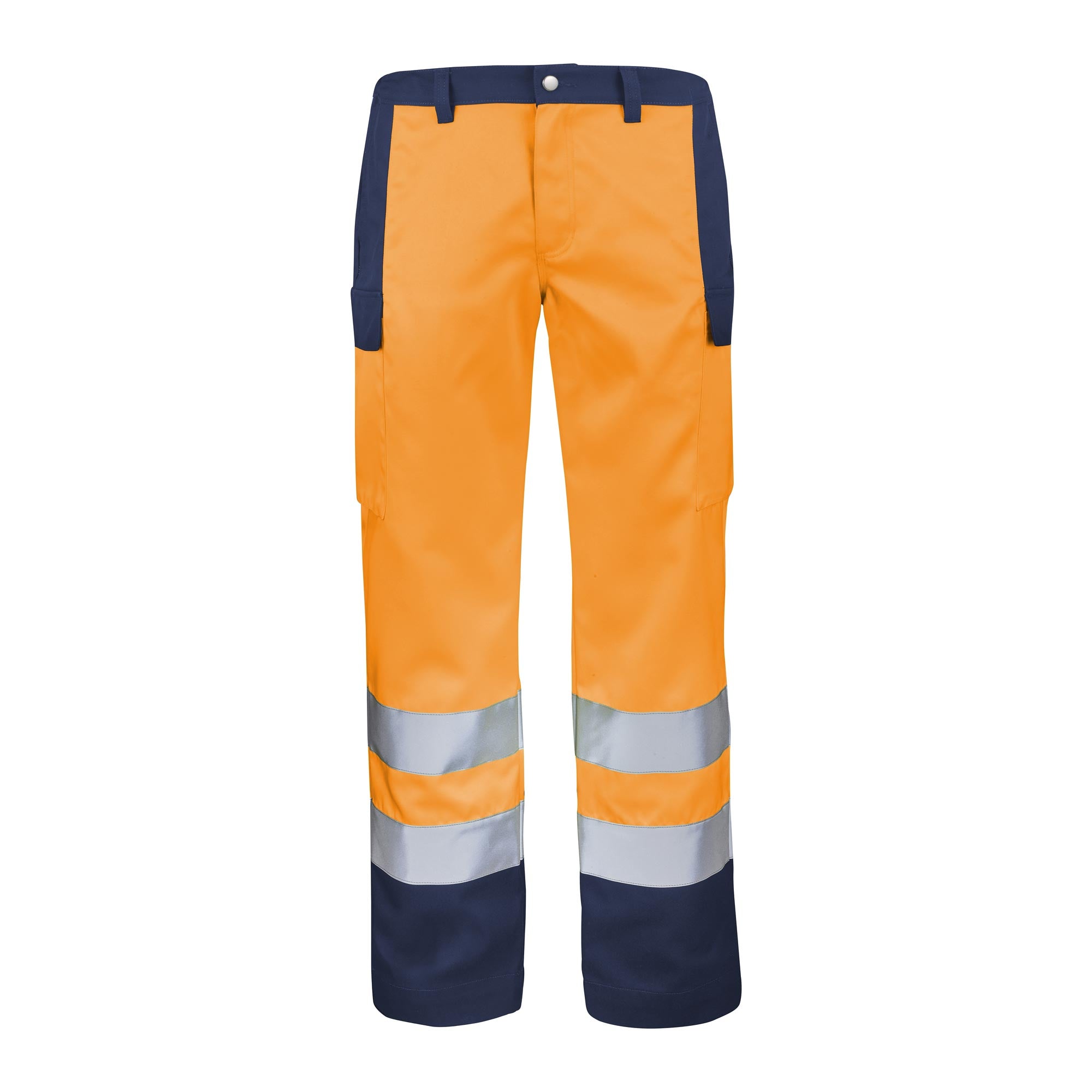 Pantalon FLUO BASE XP Orange Fluo / Bleu Bugatti Haute Visibilité de la marque Cepovett Safety - Photo 3/4