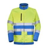Blouson FLUO BASE XP Jaune Fluo / Bleu Azur Haute Visibilité de la marque Cepovett Safety - Photo face