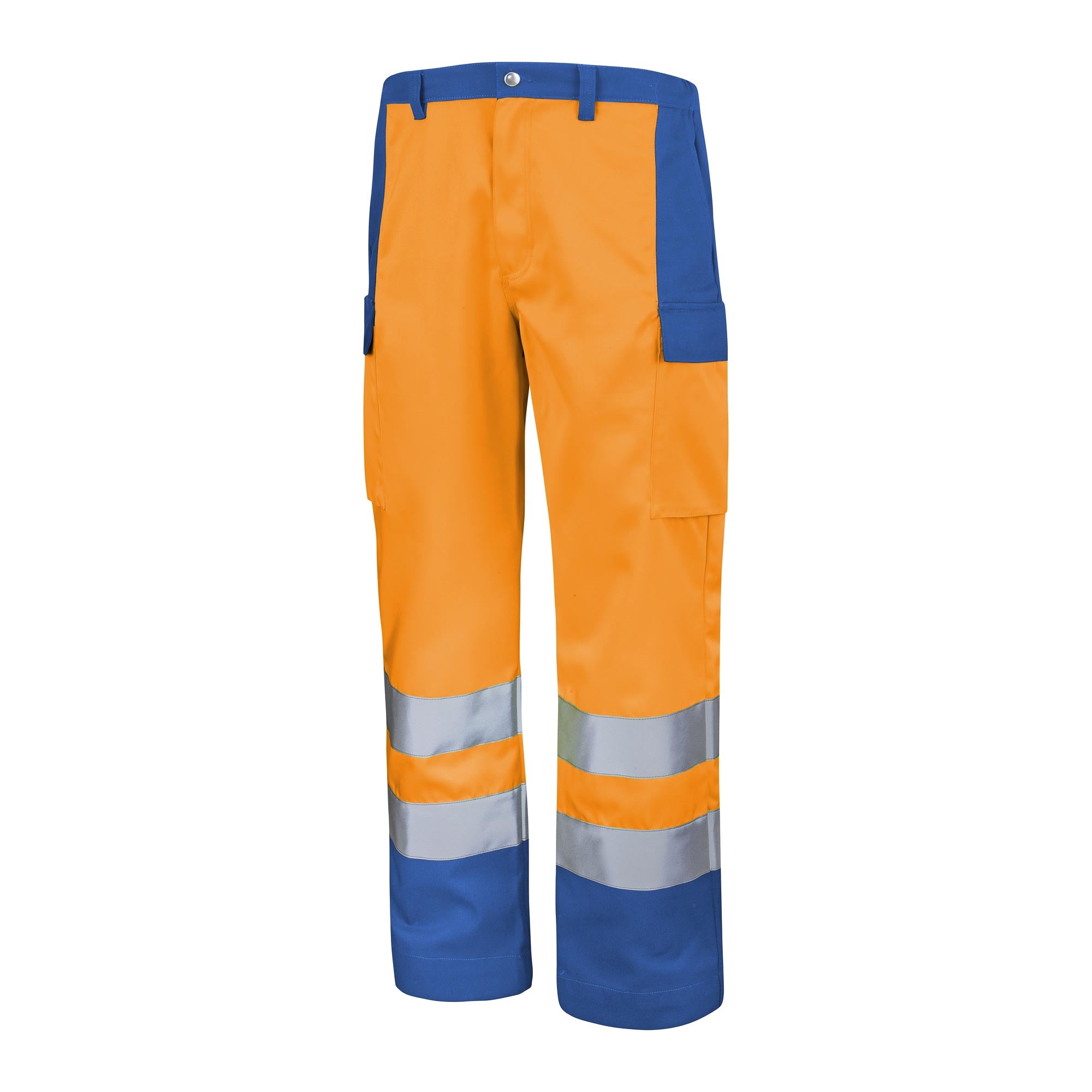 Pantalon FLUO BASE XP Orange Fluo / Bleu Bugatti Haute Visibilité de la marque Cepovett Safety - Photo 3/4