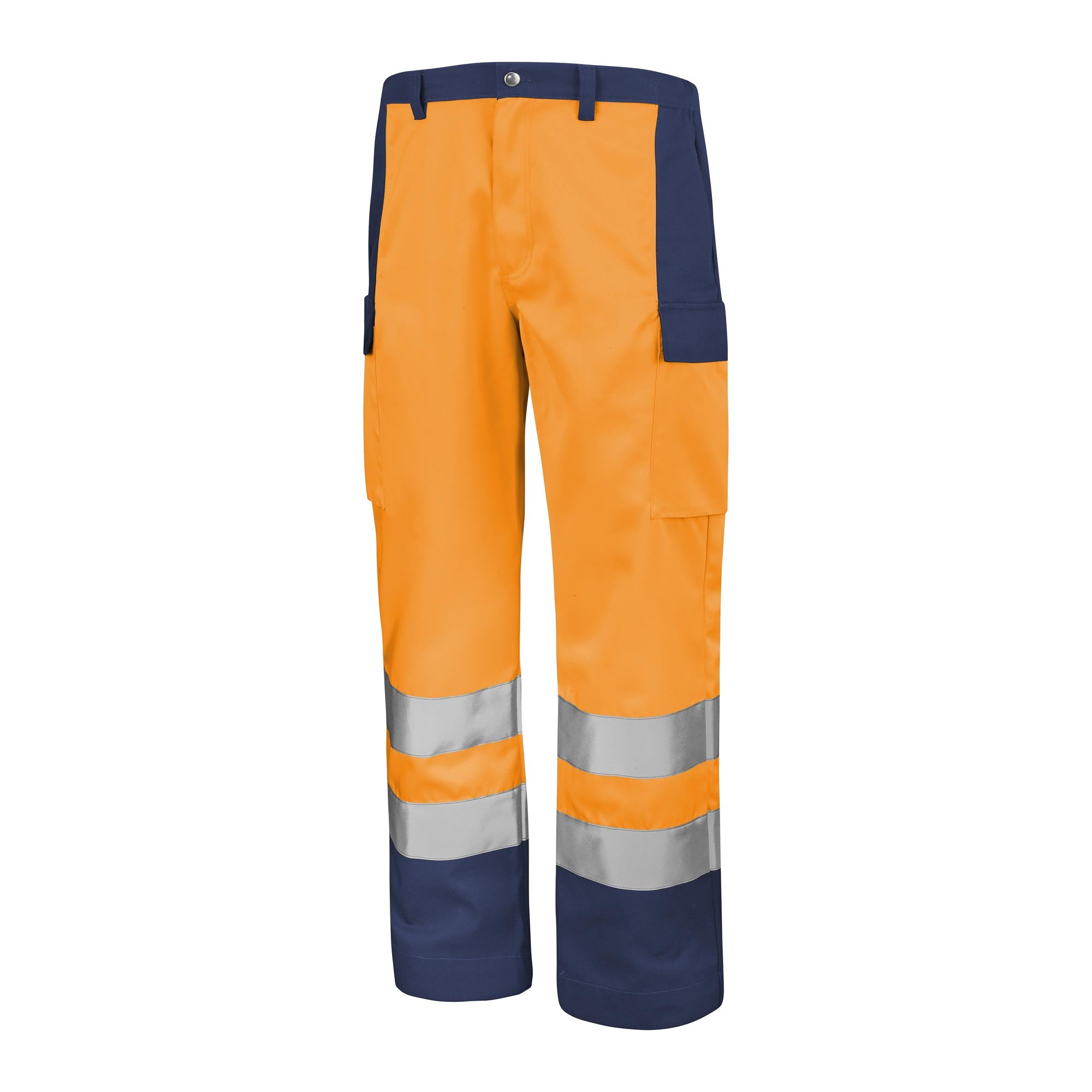 Pantalon FLUO BASE XP Orange Fluo / Bleu Bugatti Haute Visibilité de la marque Cepovett Safety - Photo 3/4