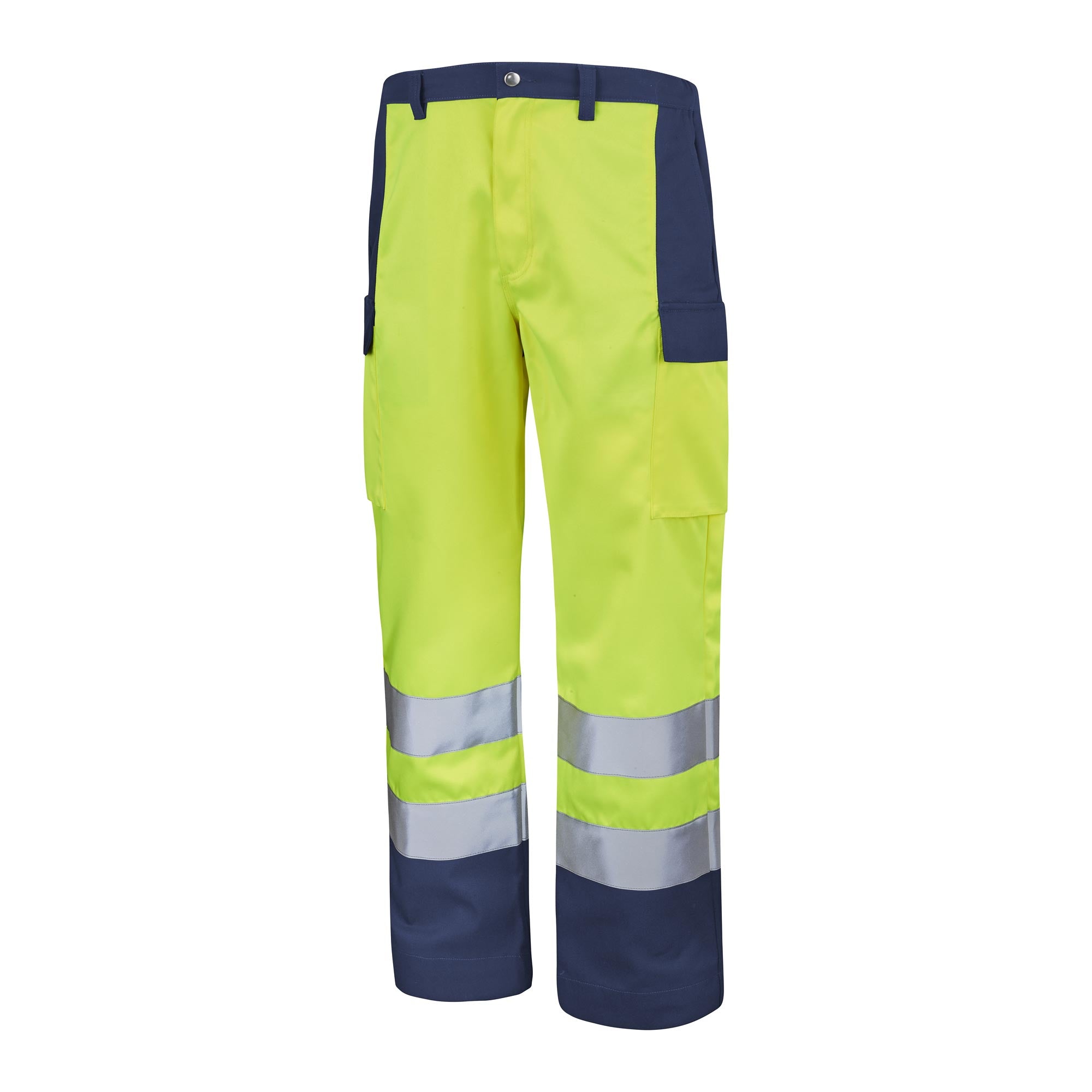 Pantalon FLUO BASE XP Orange Fluo / Bleu Bugatti Haute Visibilité de la marque Cepovett Safety - Photo 3/4