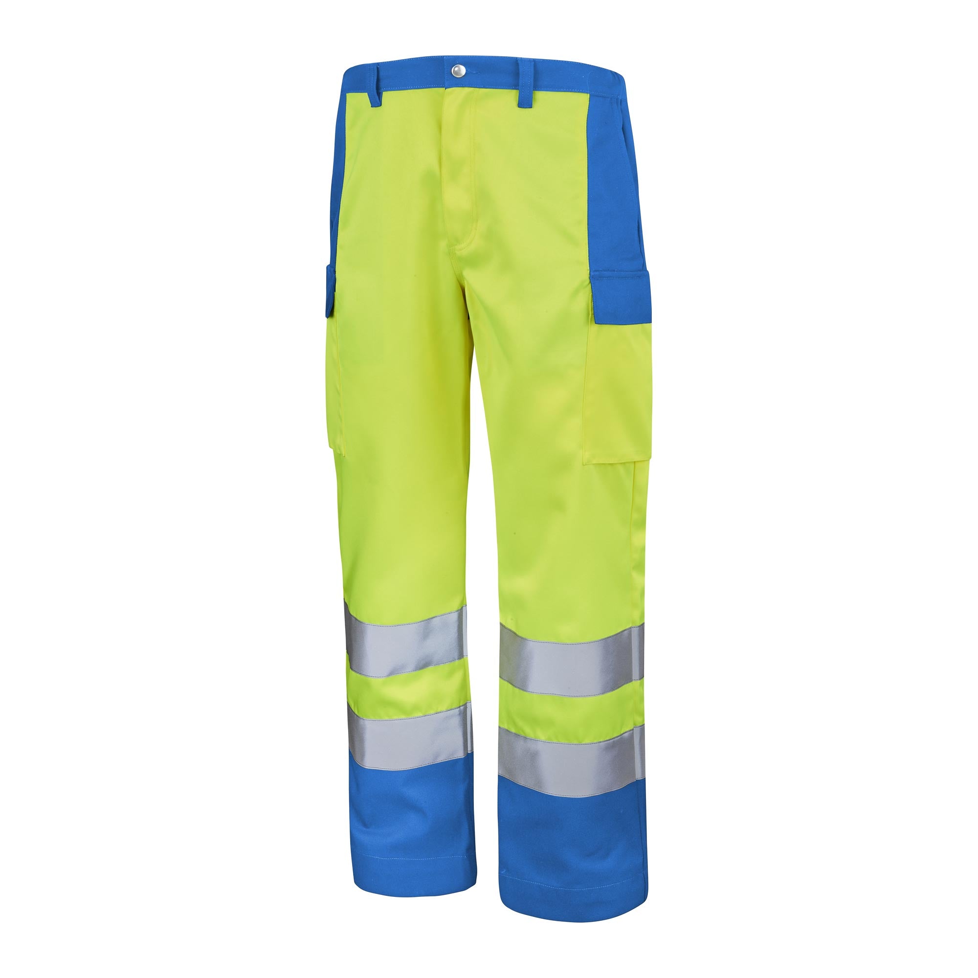 Pantalon FLUO BASE XP Orange Fluo / Bleu Bugatti Haute Visibilité de la marque Cepovett Safety - Photo 3/4
