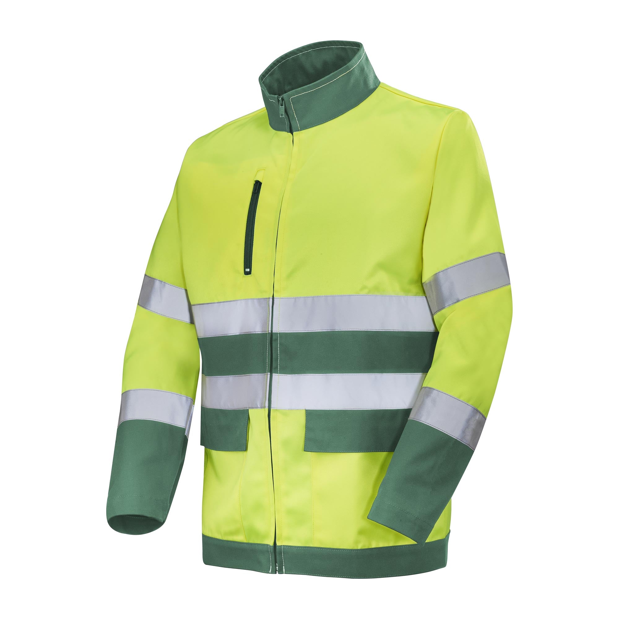 Blouson FLUO BASE XP Jaune Fluo / Vert Amazonie Haute Visibilité de la marque Cepovett Safety - Photo 3/4