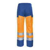 Pantalon FLUO BASE XP Orange Fluo / Bleu Bugatti Haute Visibilité de la marque Cepovett Safety - Photo 3/4