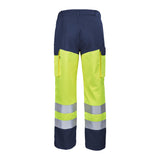 Pantalon FLUO BASE XP Orange Fluo / Bleu Bugatti Haute Visibilité de la marque Cepovett Safety - Photo 3/4