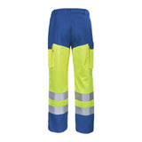 Pantalon FLUO BASE XP Orange Fluo / Bleu Bugatti Haute Visibilité de la marque Cepovett Safety - Photo 3/4