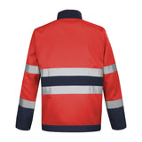 Blouson FLUO BASE XP Rouge Fluo / Dark Blue Haute Visibilité de la marque Cepovett Safety - Photo dos