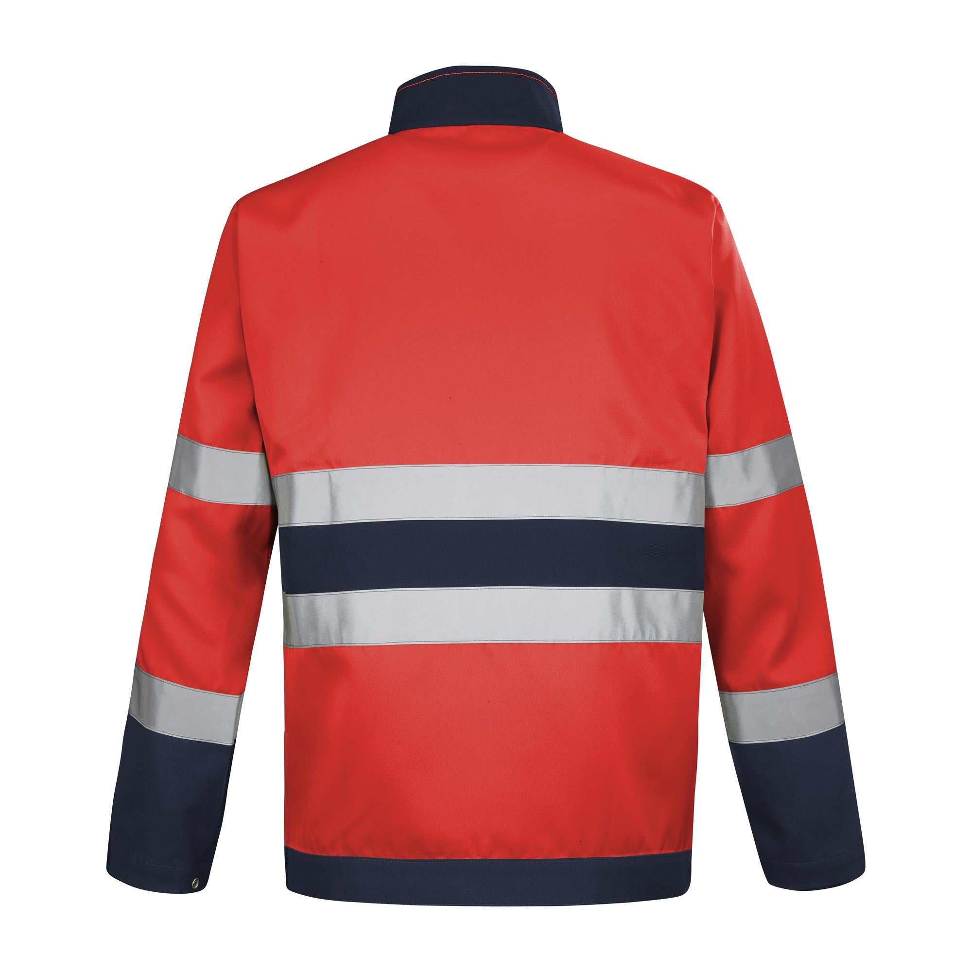 Blouson FLUO BASE XP Rouge Fluo / Dark Blue Haute Visibilité de la marque Cepovett Safety - Photo dos