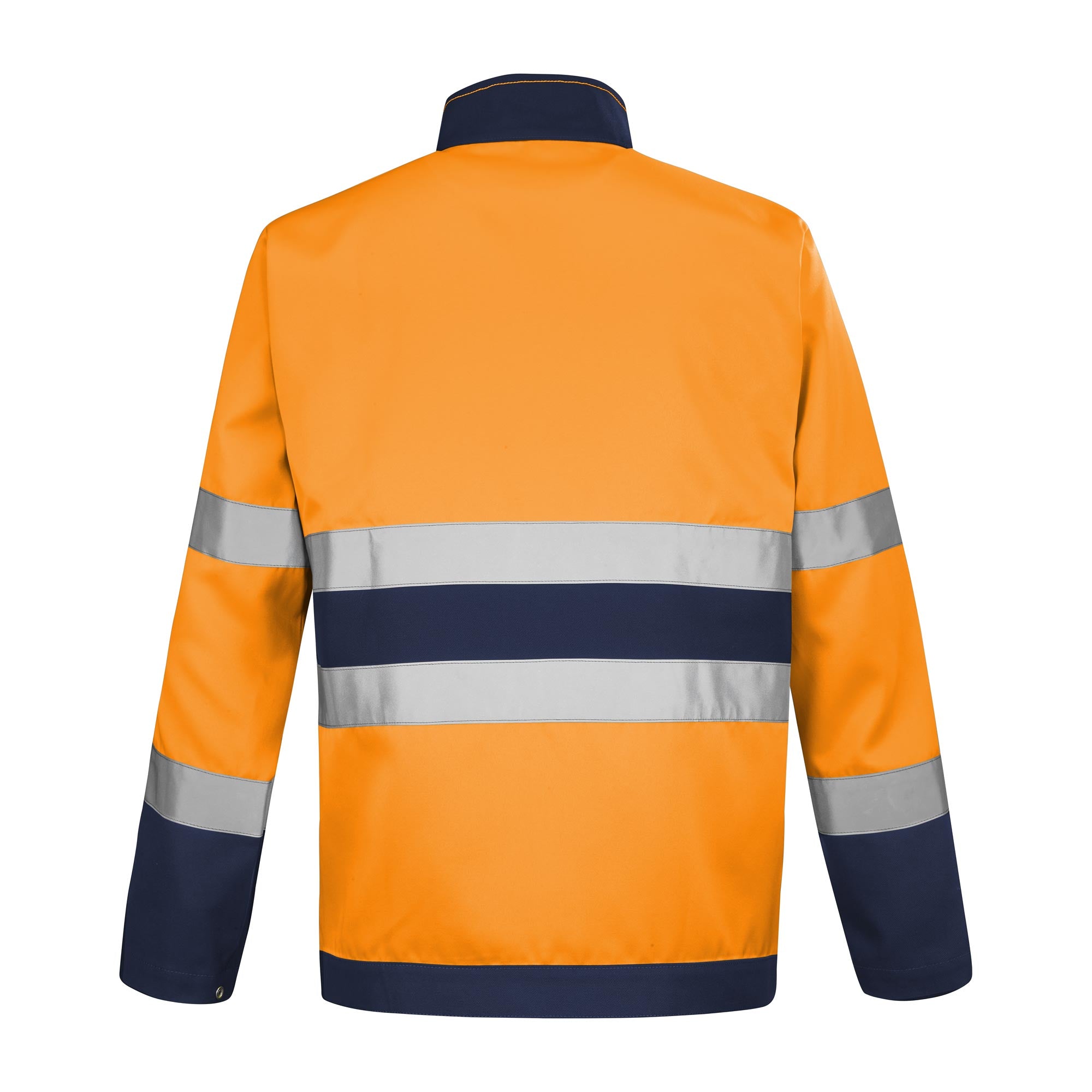Blouson FLUO BASE XP Orange Fluo / Bleu Marine Haute Visibilité de la marque Cepovett Safety - Photo dos