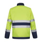 Blouson FLUO BASE XP Jaune Fluo / Bleu Marine Haute Visibilité de la marque Cepovett Safety - Photo dos
