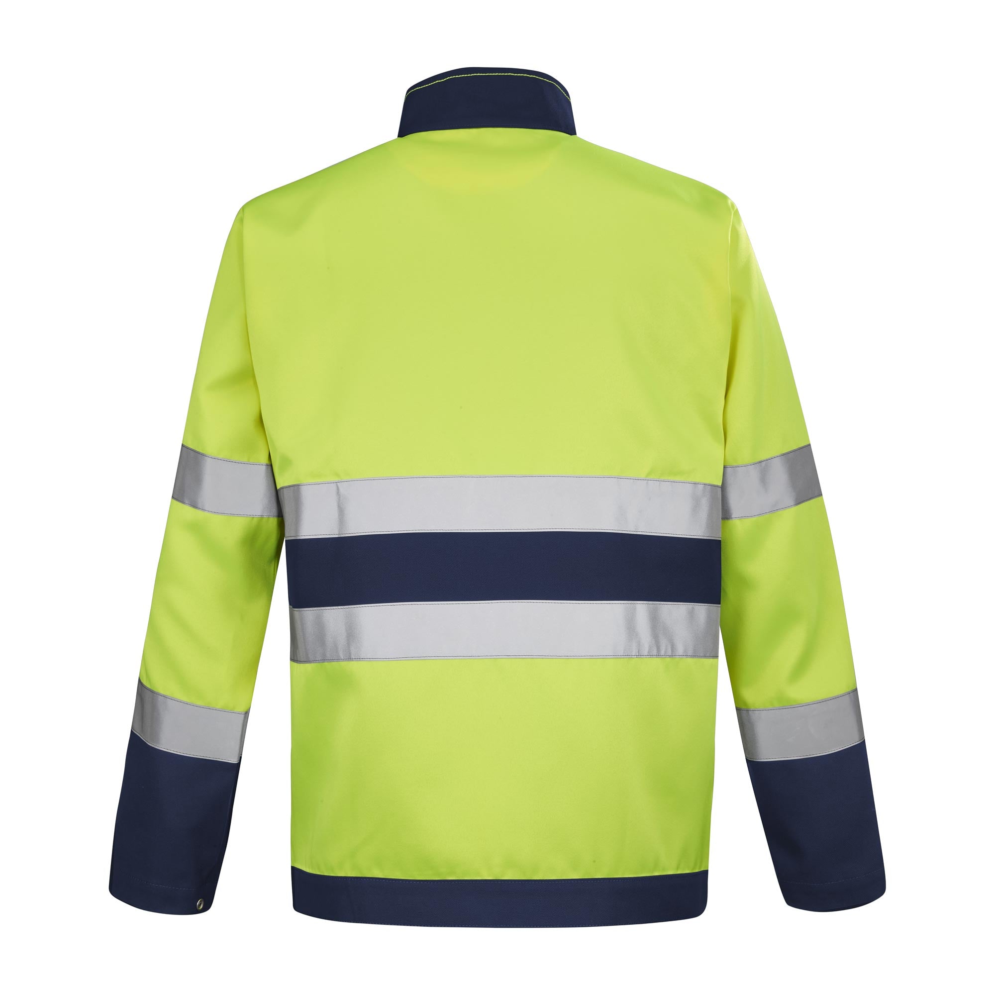 Blouson FLUO BASE XP Jaune Fluo / Bleu Marine Haute Visibilité de la marque Cepovett Safety - Photo dos