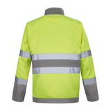 Blouson FLUO BASE XP Jaune Fluo / Gris Acier Haute Visibilité de la marque Cepovett Safety - Photo dos