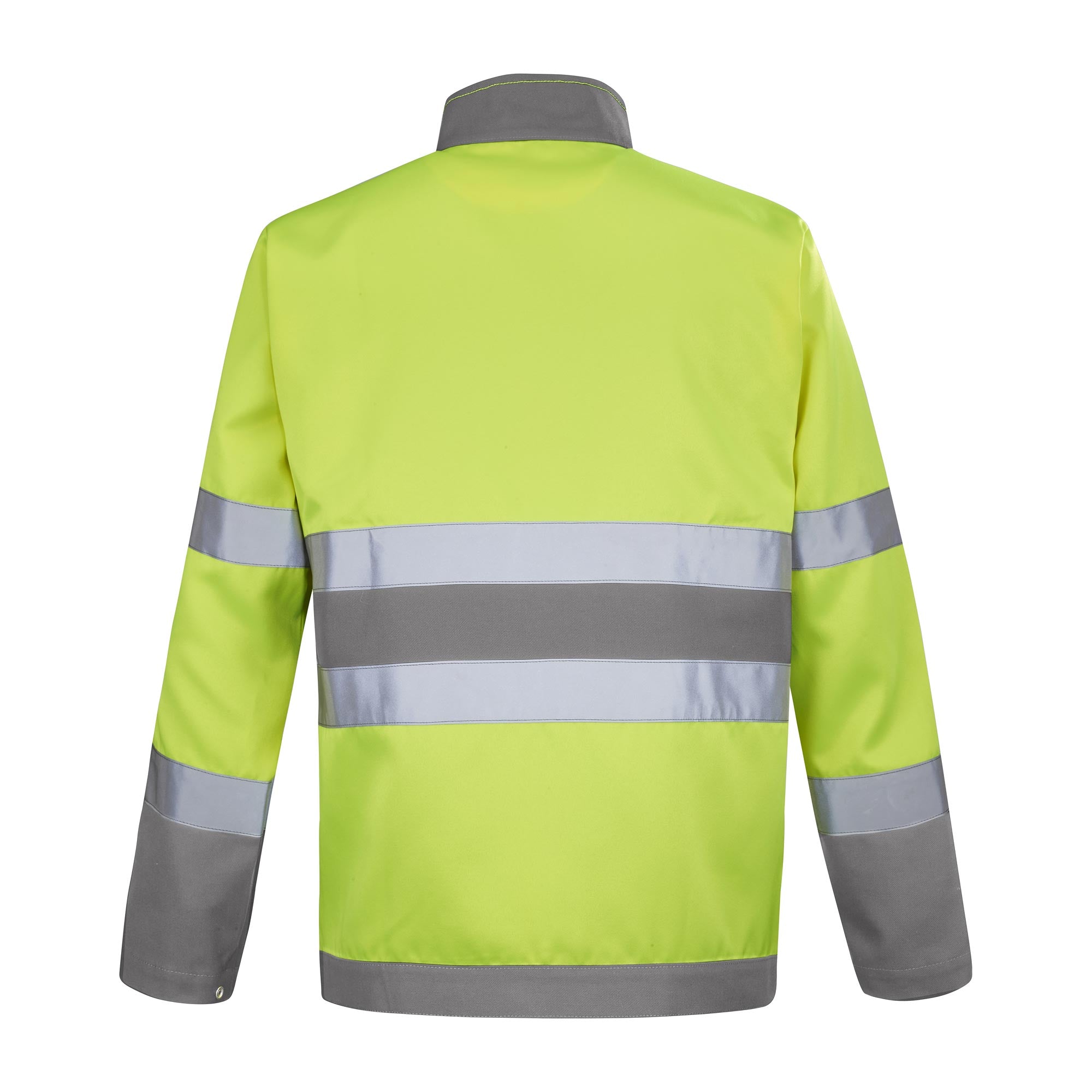Blouson FLUO BASE XP Jaune Fluo / Gris Acier Haute Visibilité de la marque Cepovett Safety - Photo dos