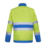 Blouson FLUO BASE XP Jaune Fluo / Bleu Azur Haute Visibilité de la marque Cepovett Safety - Photo dos