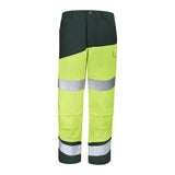 Pantalon poches genoux FLUO SAFE XP Jaune Fluo / Vert US Haute Visibilité de la marque Cepovett Safety - Photo face