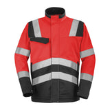 Blouson FLUO SAFE XP Rouge Fluo / Gris Convoy Haute Visibilité de la marque Cepovett Safety - Photo face