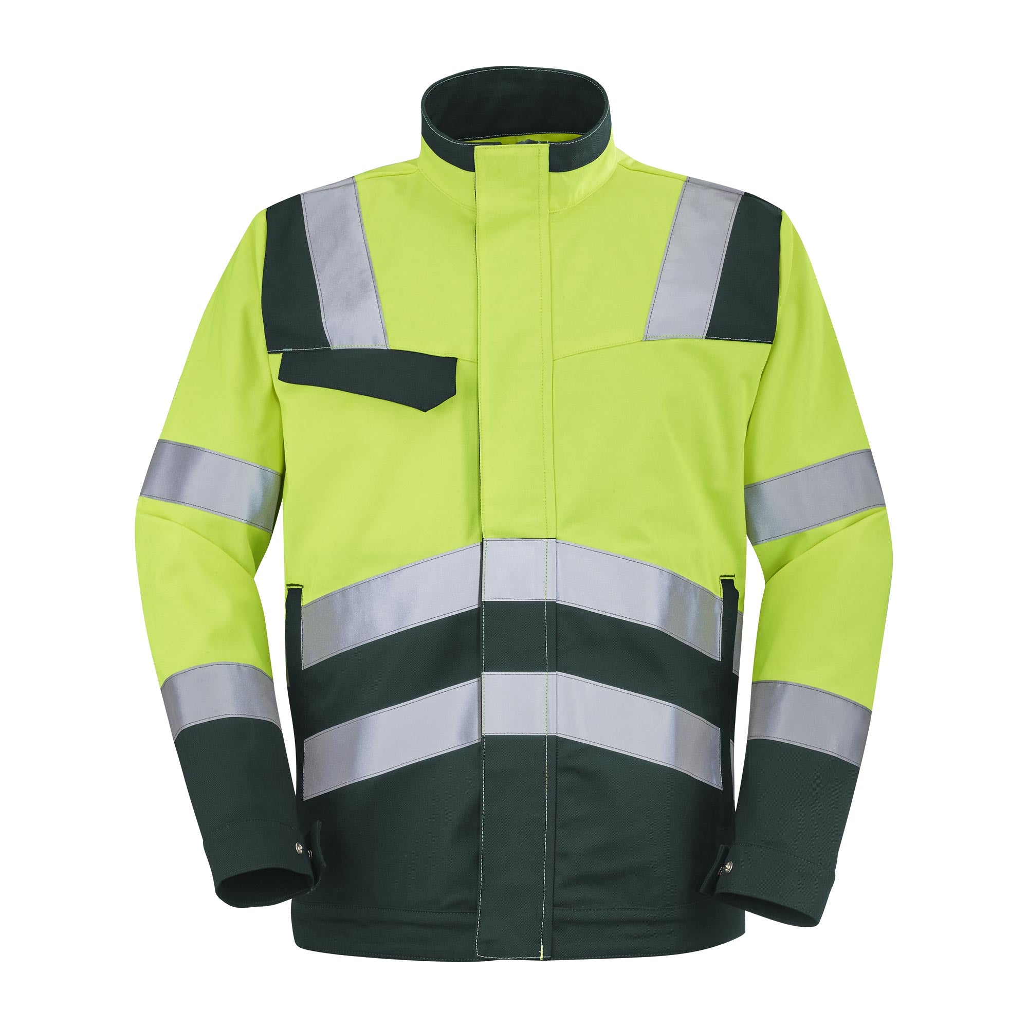 Blouson FLUO SAFE XP Jaune Fluo / Vert US Haute Visibilité de la marque Cepovett Safety - Photo face