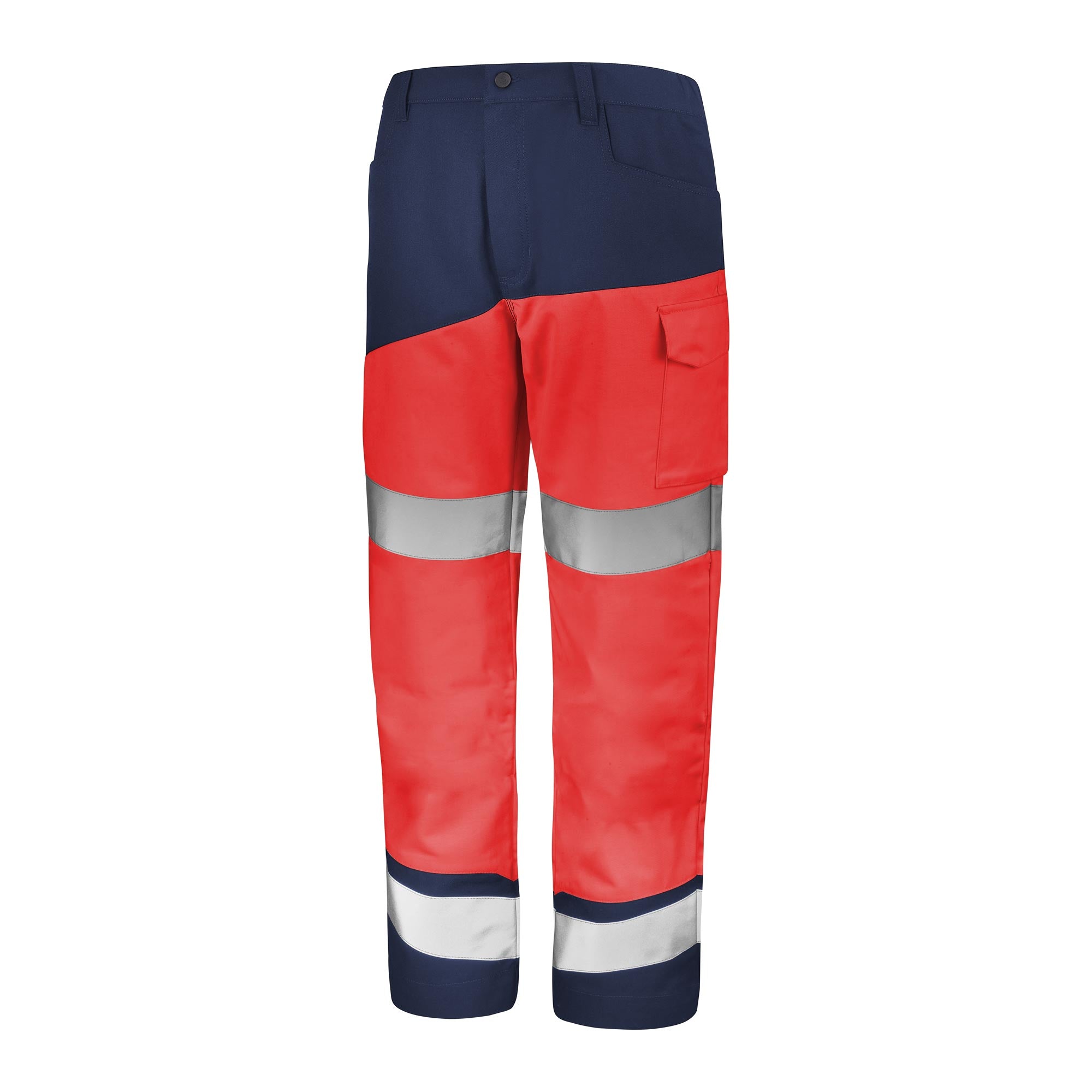 Pantalon FLUO SAFE XP Rouge Fluo / Bleu Marine Haute Visibilité de la marque Cepovett Safety - Photo 3/4