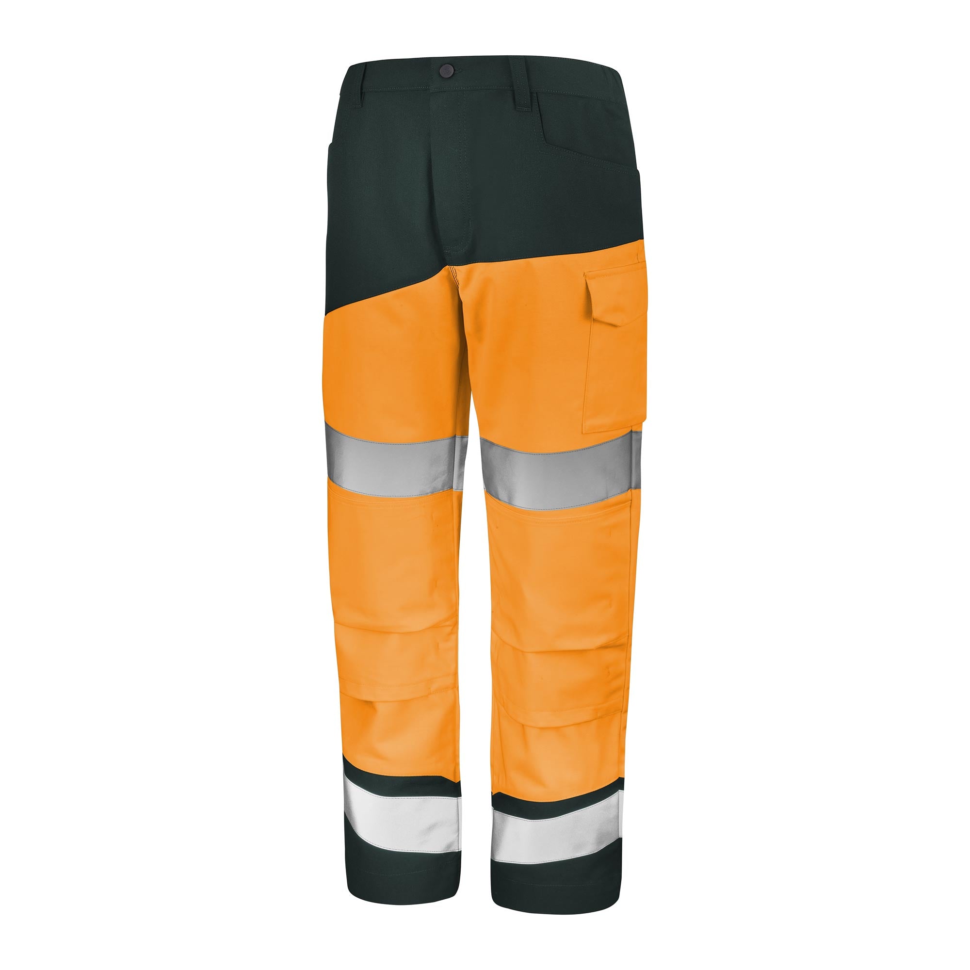 Pantalon poches genoux FLUO SAFE XP Orange Fluo / Vert US Haute Visibilité de la marque Cepovett Safety - Photo 3/4
