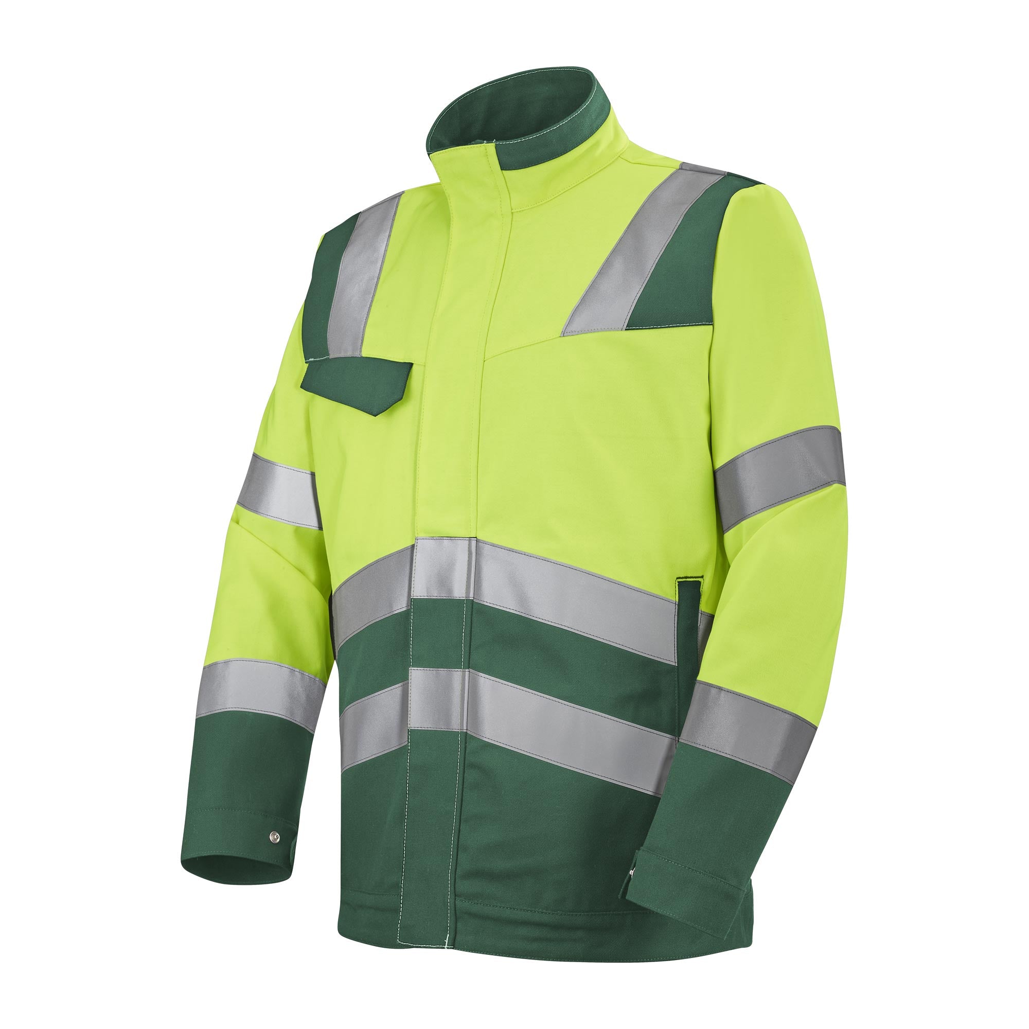 Blouson FLUO SAFE XP Jaune Fluo / Vert Amazonie Haute Visibilité de la marque Cepovett Safety - Photo 3/4