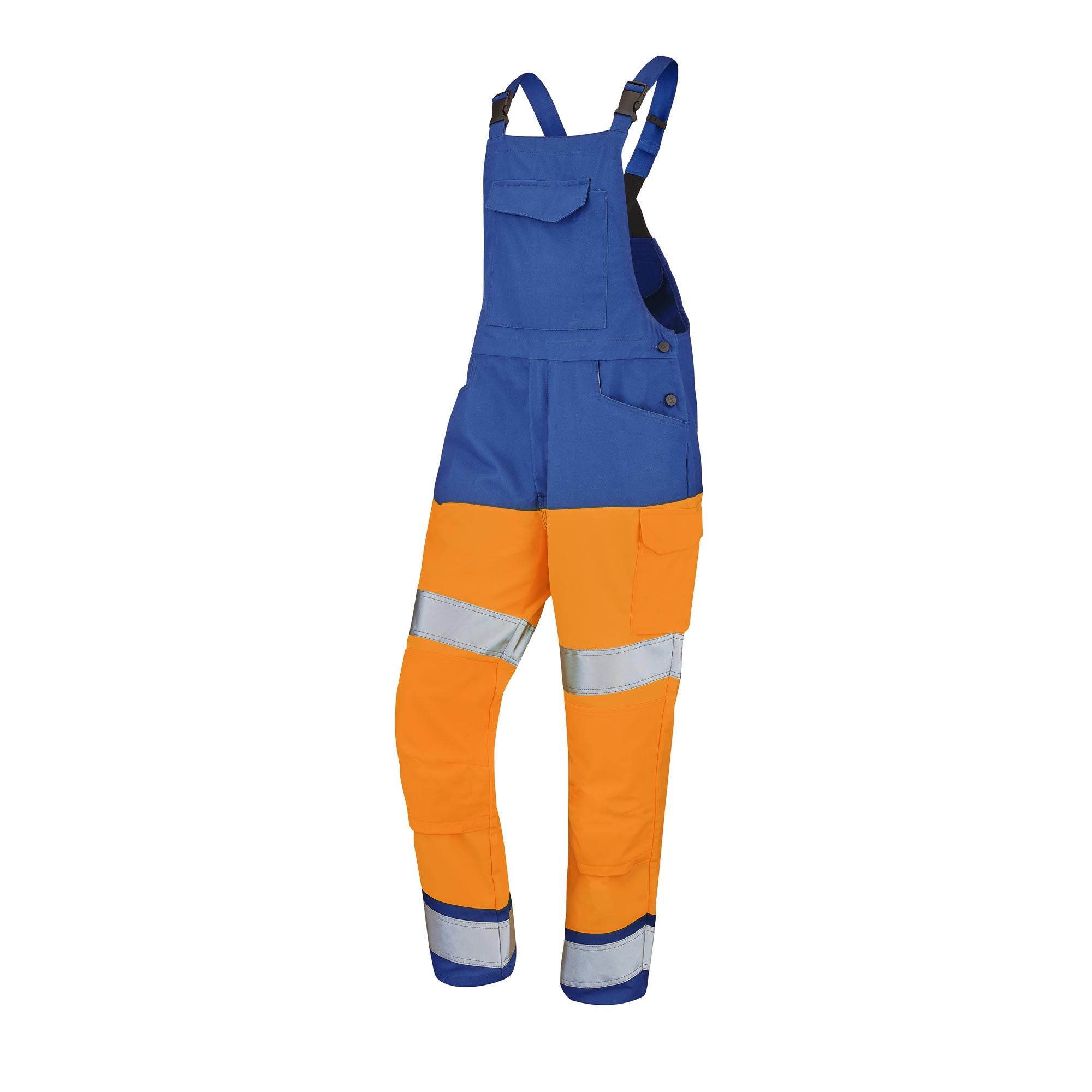 Cotte à bretelles FLUO SAFE XP Orange Fluo / Bleu Bugatti Haute Visibilité de la marque Cepovett Safety - Photo 3/4