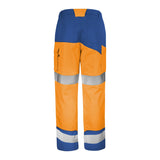 Pantalon FLUO SAFE XP Orange Fluo / Bleu Bugatti Haute Visibilité de la marque Cepovett Safety - Photo dos