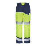 Pantalon FLUO SAFE XP Jaune Fluo / Bleu Marine Haute Visibilité de la marque Cepovett Safety - Photo dos