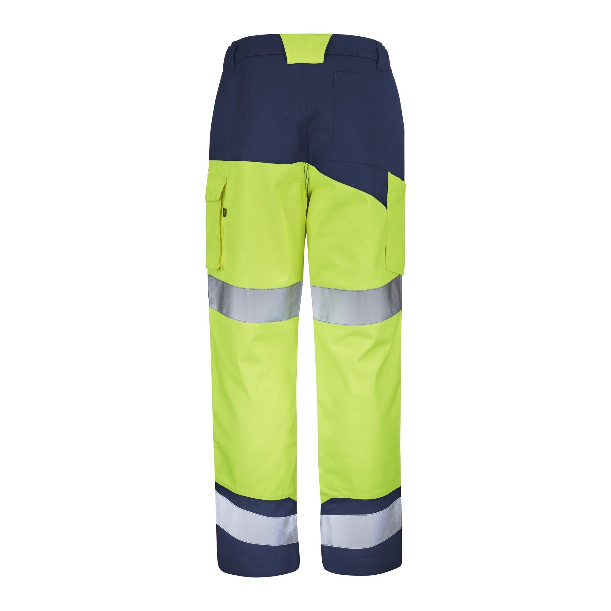 Pantalon FLUO SAFE XP Jaune Fluo / Bleu Marine Haute Visibilité de la marque Cepovett Safety - Photo dos