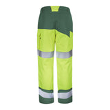 Pantalon FLUO SAFE XP Jaune Fluo / Vert Amazonie Haute Visibilité de la marque Cepovett Safety - Photo dos