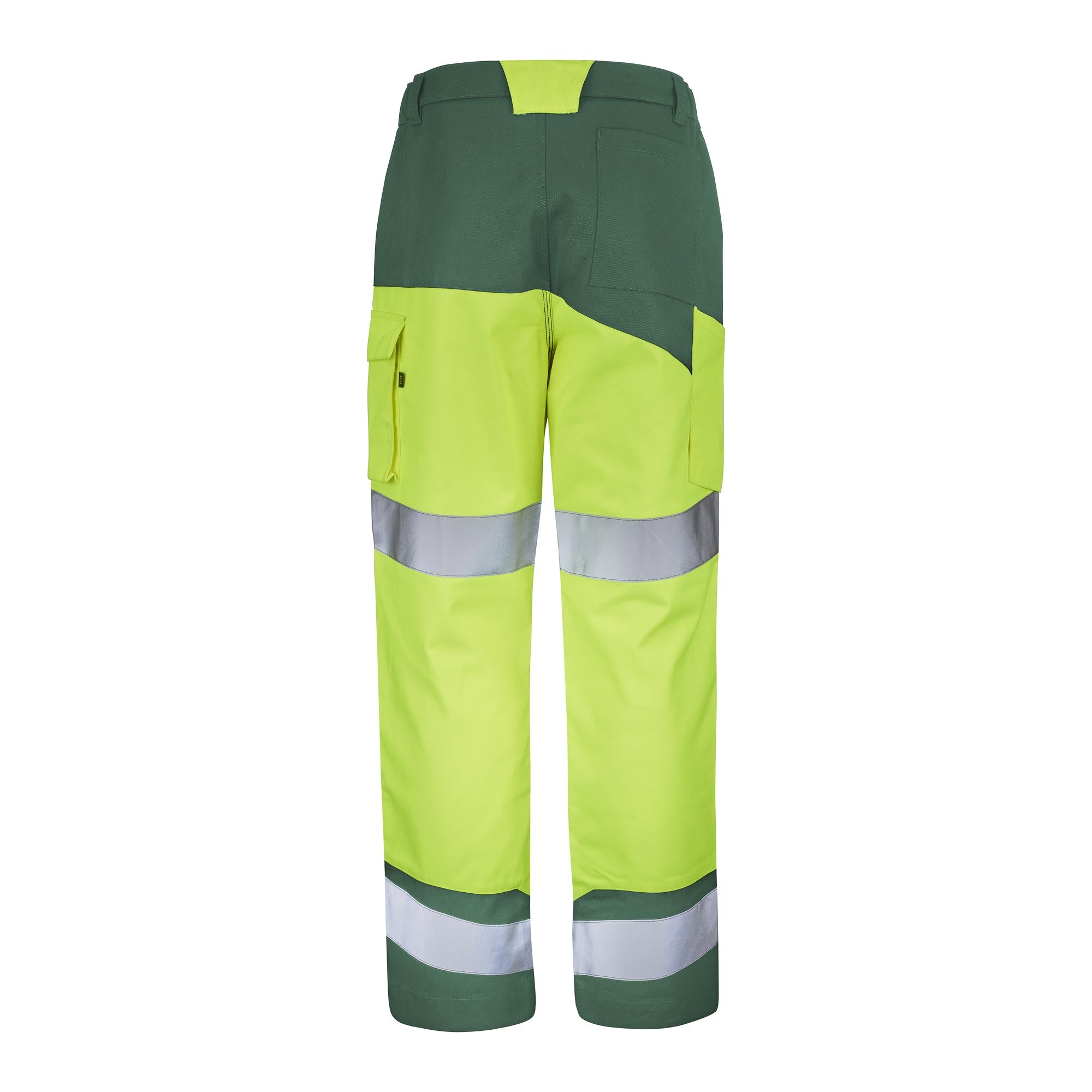 Pantalon FLUO SAFE XP Jaune Fluo / Vert Amazonie Haute Visibilité de la marque Cepovett Safety - Photo dos