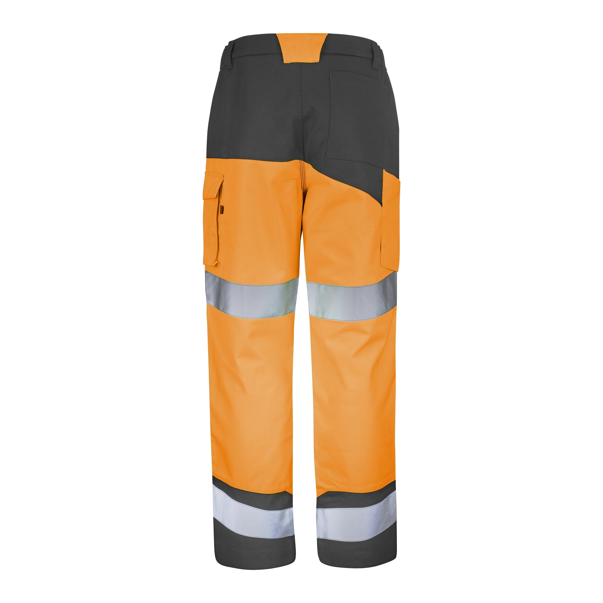 Pantalon poches genoux FLUO SAFE XP Orange Fluo / Gris Charcoal Haute Visibilité de la marque Cepovett Safety - Photo dos