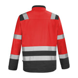 Blouson FLUO SAFE XP Rouge Fluo / Gris Convoy Haute Visibilité de la marque Cepovett Safety - Photo dos