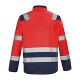 Blouson FLUO SAFE XP Rouge Fluo / Bleu Marine Haute Visibilité de la marque Cepovett Safety - Photo dos
