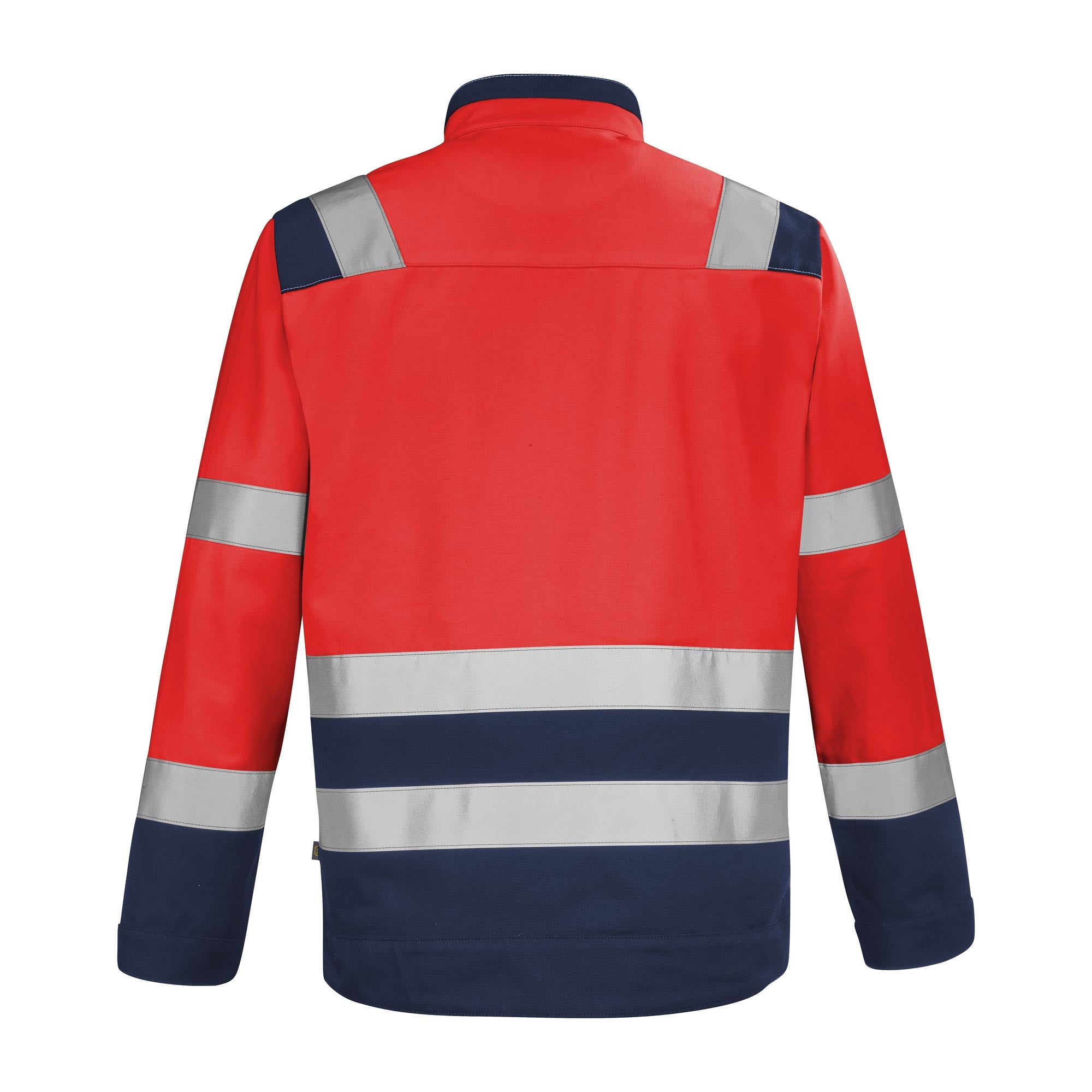 Blouson FLUO SAFE XP Rouge Fluo / Bleu Marine Haute Visibilité de la marque Cepovett Safety - Photo dos