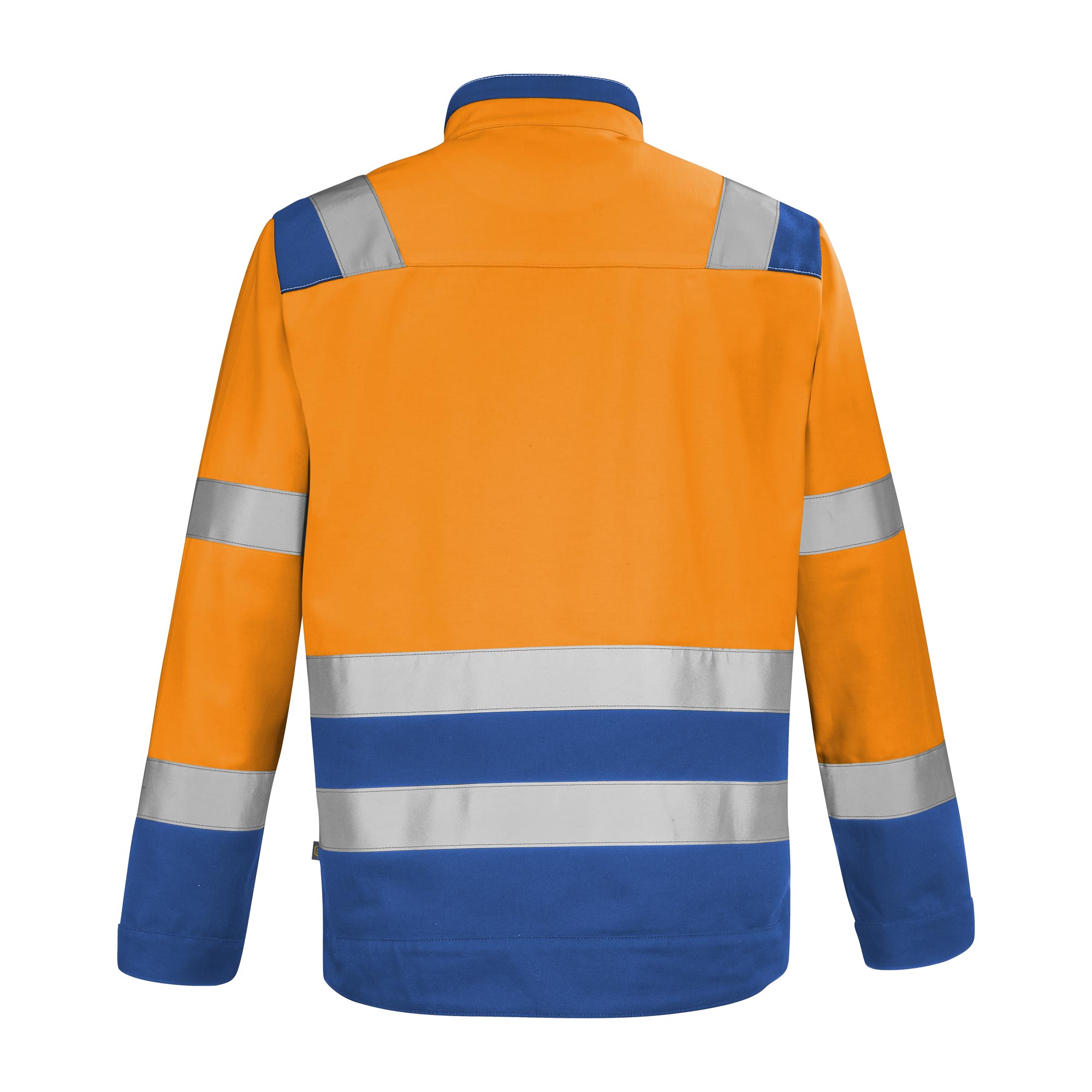 Blouson FLUO SAFE XP Orange Fluo / Bleu Bugatti Haute Visibilité de la marque Cepovett Safety - Photo dos