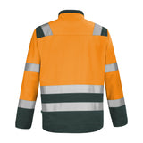 Blouson FLUO SAFE XP Orange Fluo / Vert US Haute Visibilité de la marque Cepovett Safety - Photo dos