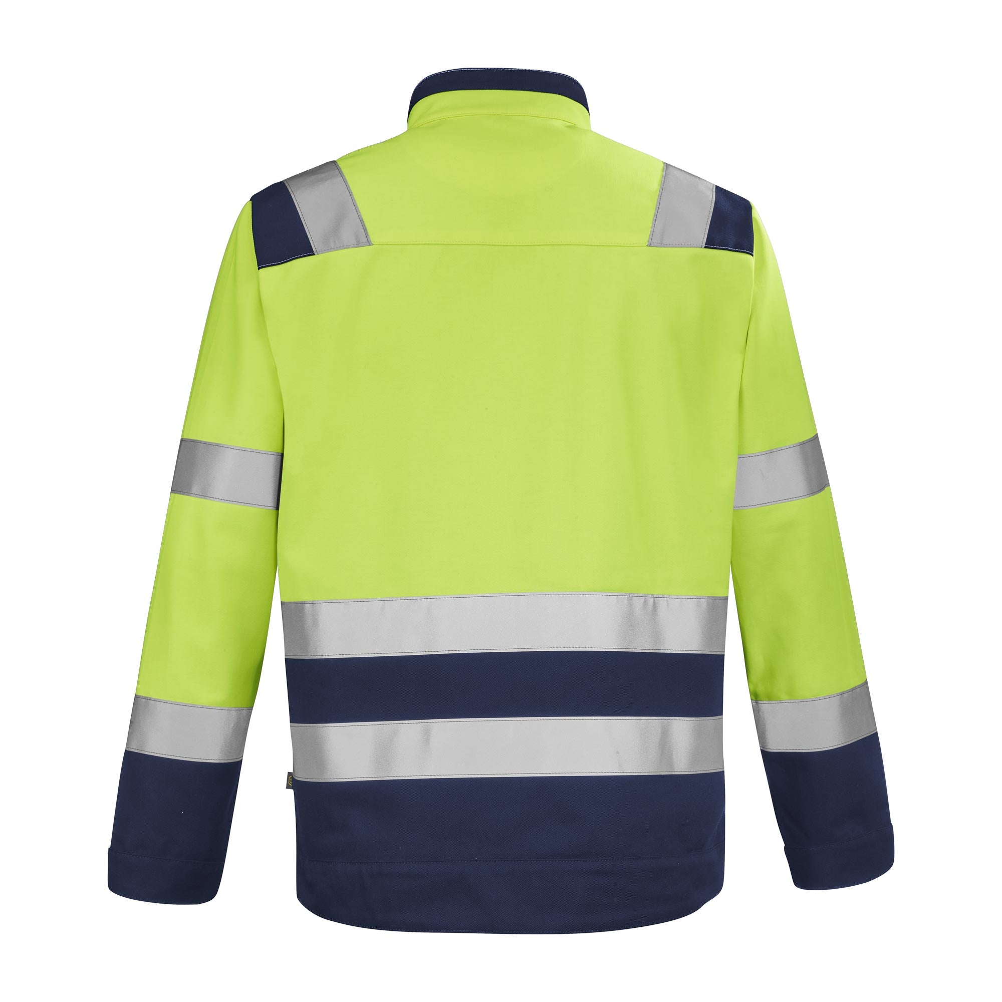Blouson FLUO SAFE XP Jaune Fluo / Bleu Marine Haute Visibilité de la marque Cepovett Safety - Photo dos