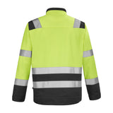 Blouson FLUO SAFE XP Jaune Fluo / Gris Convoy Haute Visibilité de la marque Cepovett Safety - Photo dos