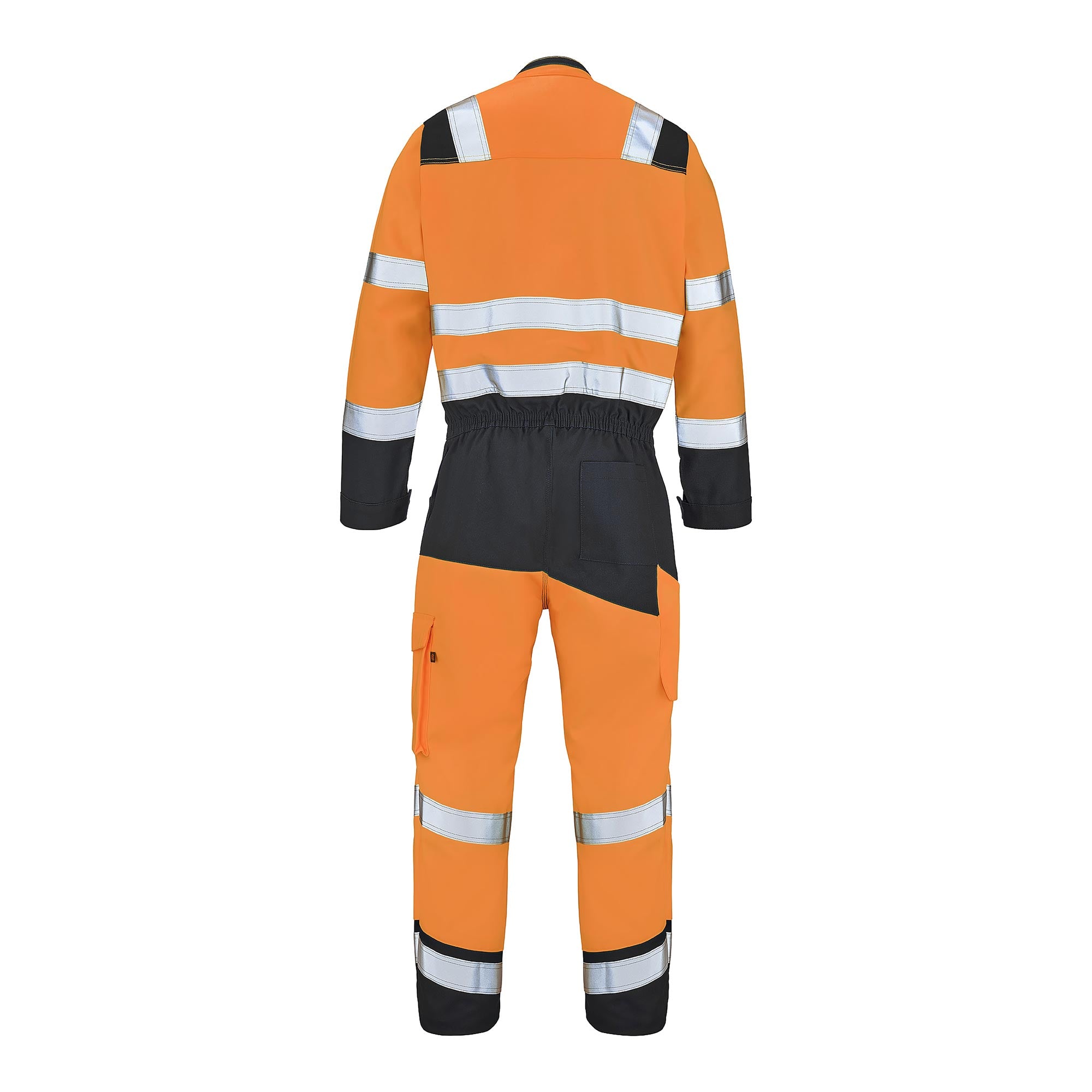 Combinaison 2 zip FLUO SAFE XP Orange Fluo / Gris Charcoal Haute Visibilité de la marque Cepovett Safety - Photo dos