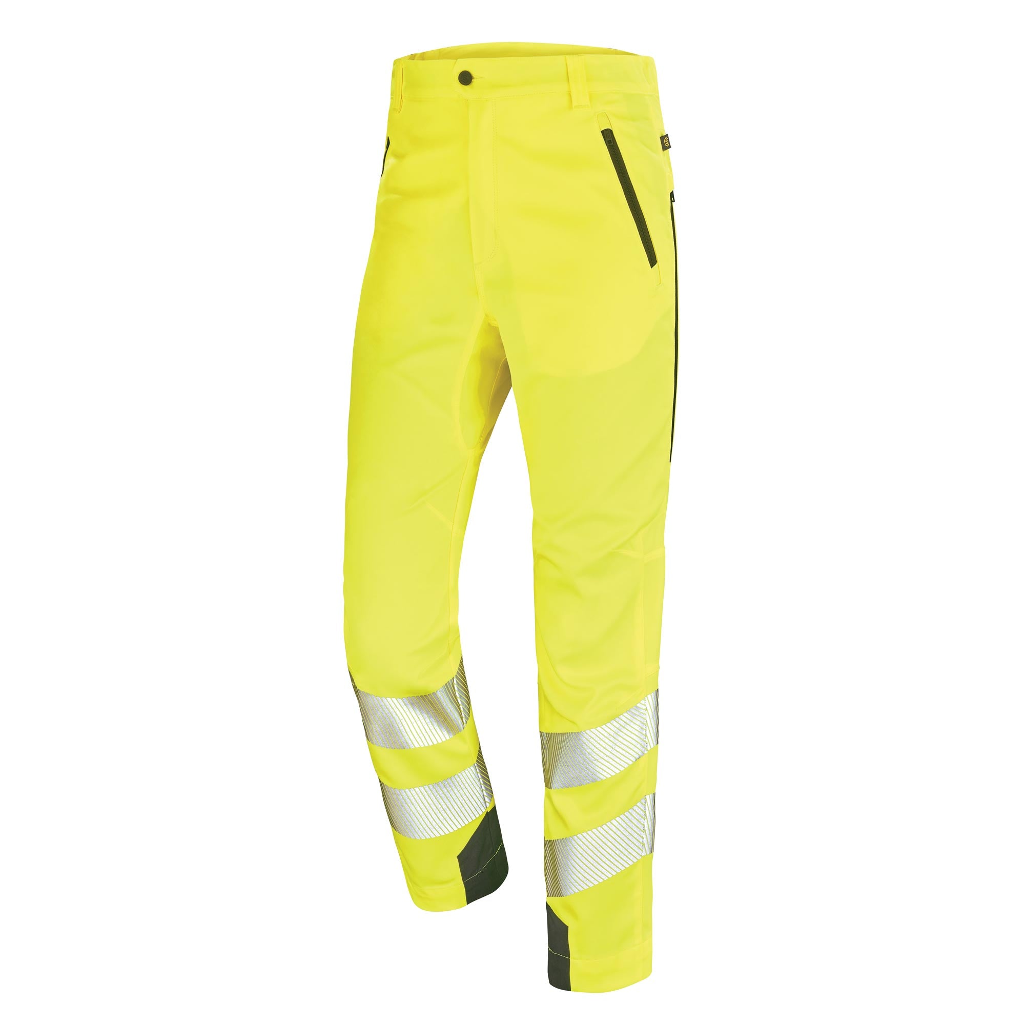Pantalon stretch été FLUO SAFE Jaune Fluo / Dark Blue Haute Visibilité de la marque Cepovett Safety - Photo 3/4