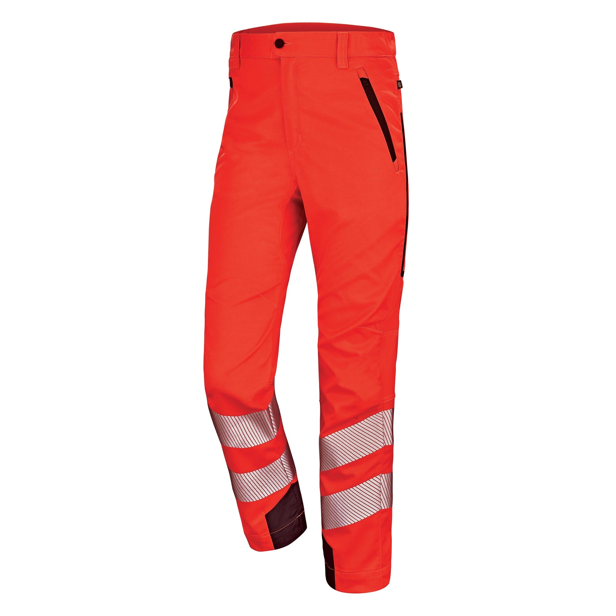 Pantalon stretch été FLUO SAFE Rouge Fluo / Dark Blue Haute Visibilité de la marque Cepovett Safety - Photo 3/4