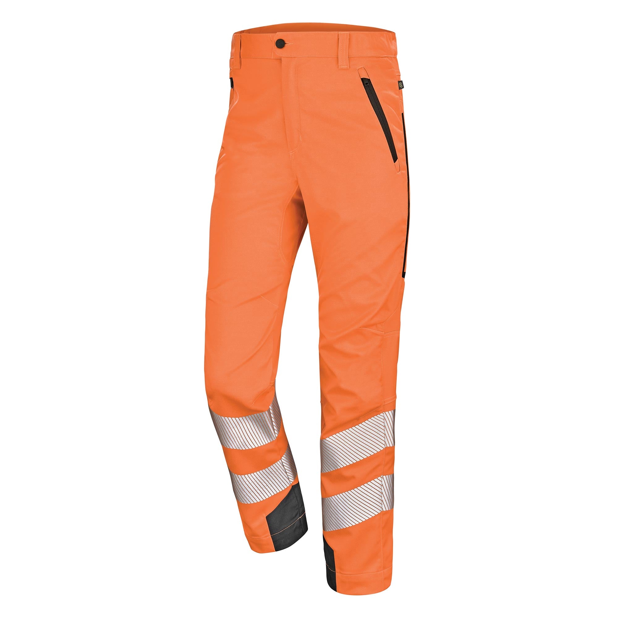 Pantalon stretch été FLUO SAFE Jaune Fluo / Dark Blue Haute Visibilité de la marque Cepovett Safety - Photo 3/4
