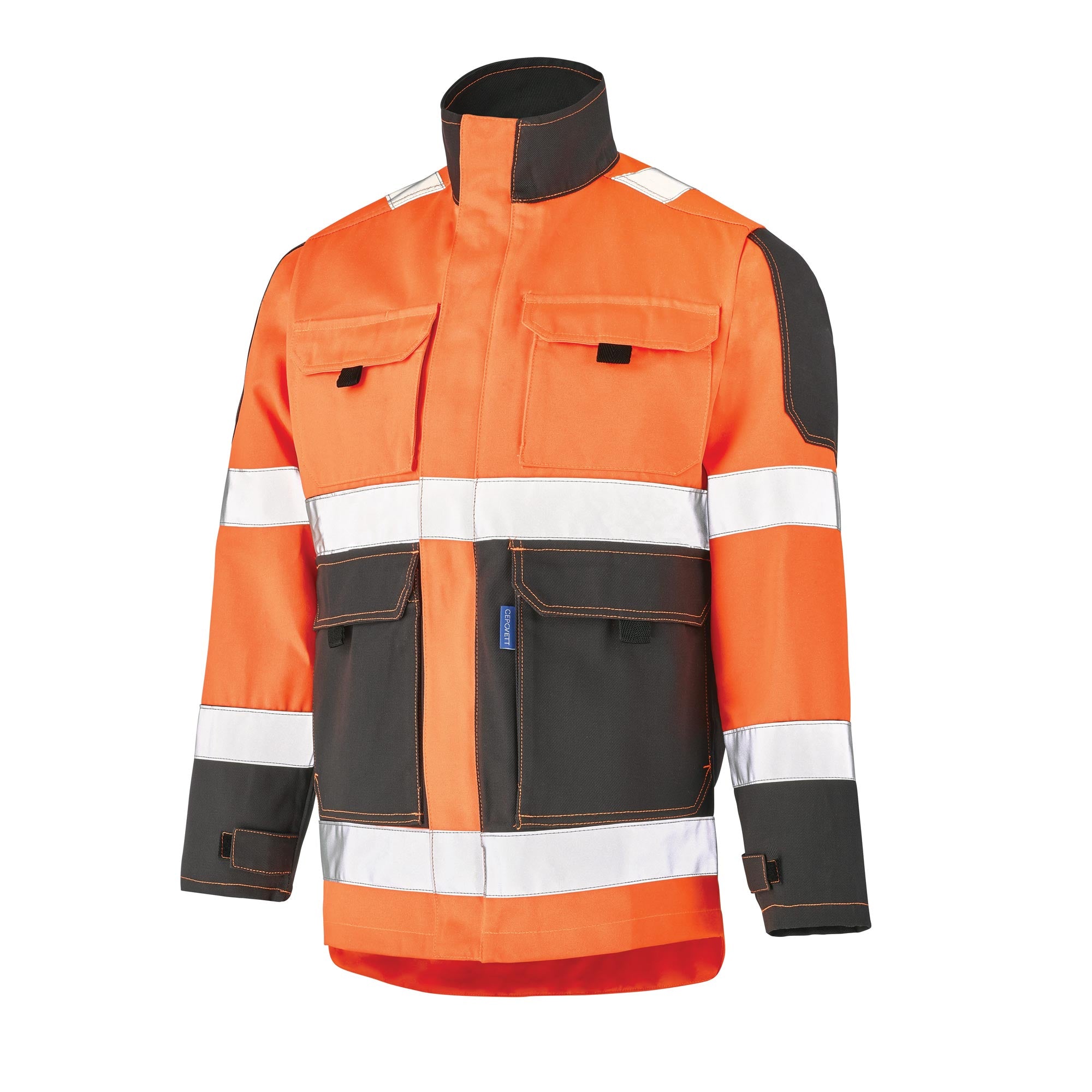 Blouson FLUO TECH Orange Fluo / Gris Charcoal Haute Visibilité de la marque Cepovett Safety - Photo 3/4