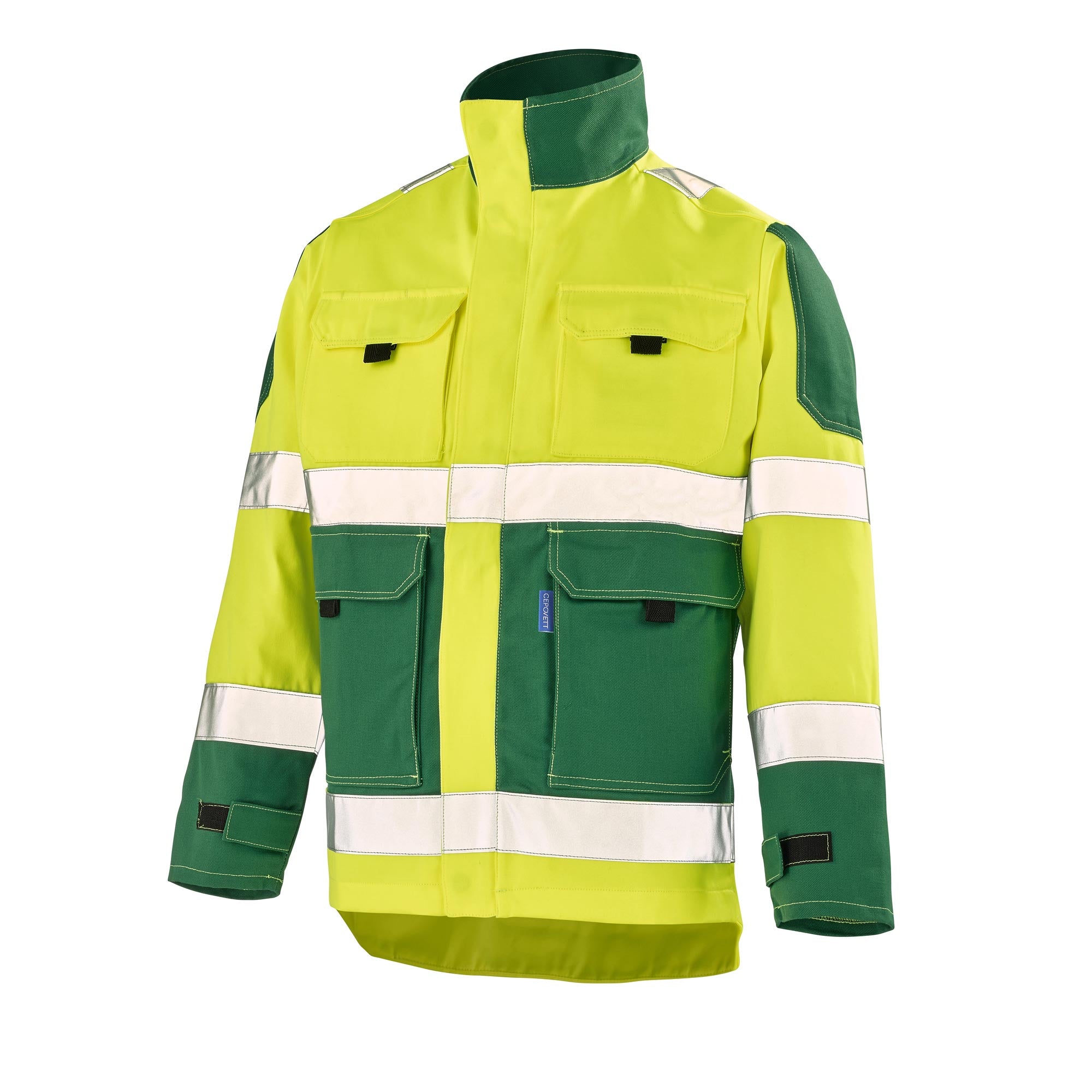 Blouson FLUO TECH Jaune Fluo / Vert Amazonie Haute Visibilité de la marque Cepovett Safety - Photo 3/4