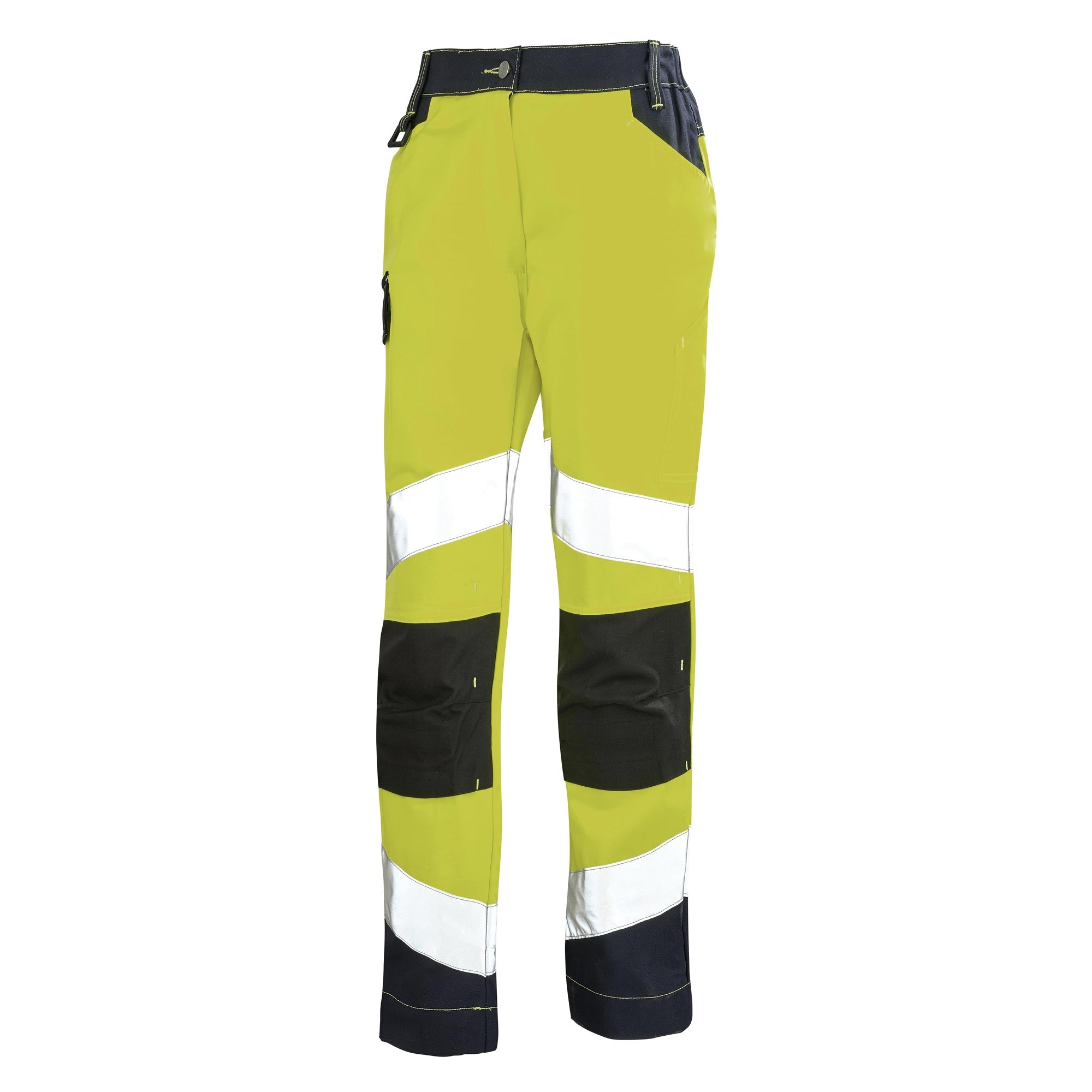 Pantalon femme FLUO TECH Rouge Fluo / Dark Blue Haute Visibilité de la marque Cepovett Safety - Photo 3/4